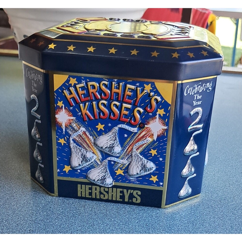 Hershey's Kisses Milk Chocolate Commemorative Tin Millennium Series #4 1999